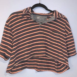 💙red and navy striped cropped-T with a frocket💙